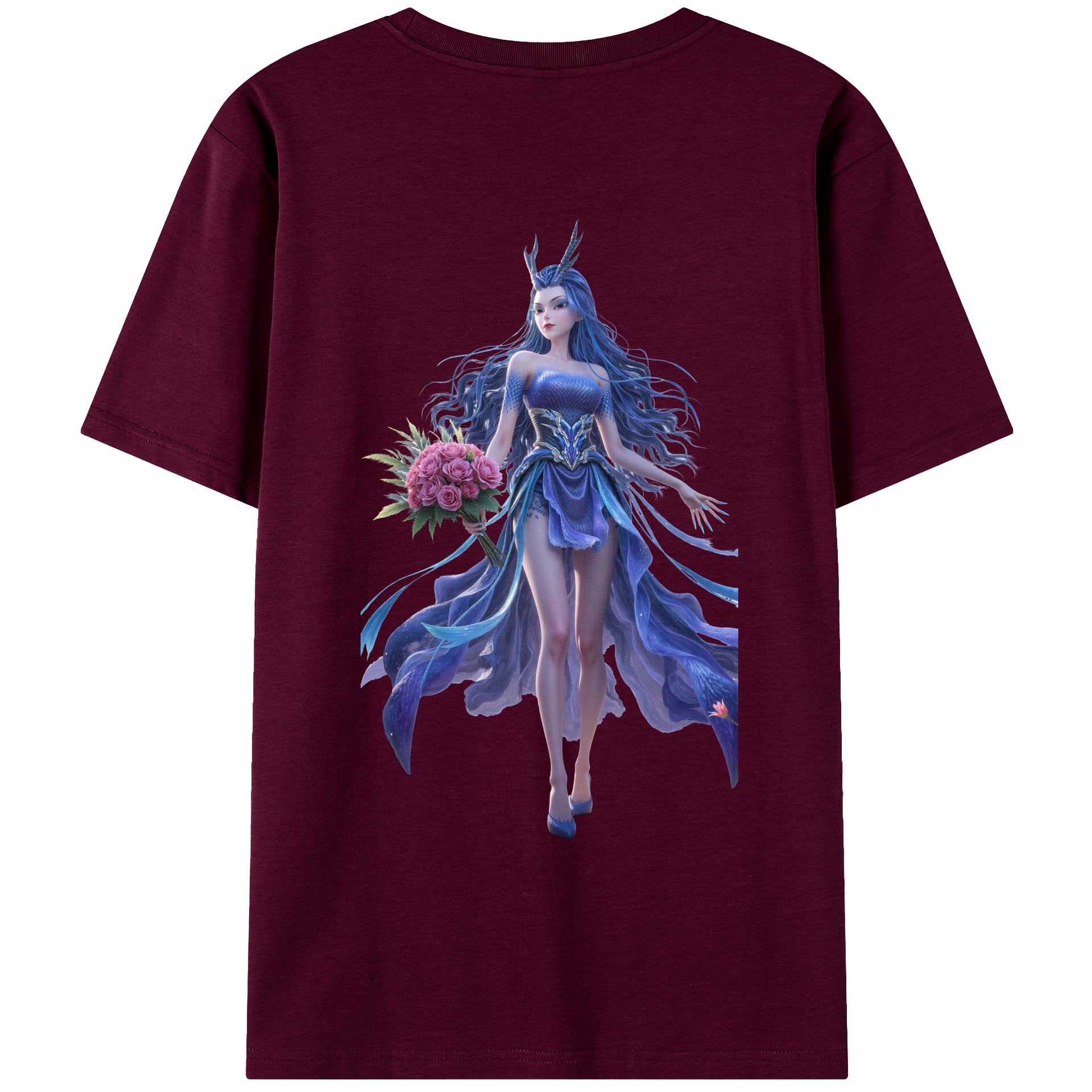 （画像用） Ne Zha 2 ナタ 魔童の大暴れ レディース半袖Tシャツ(バックプリント)
